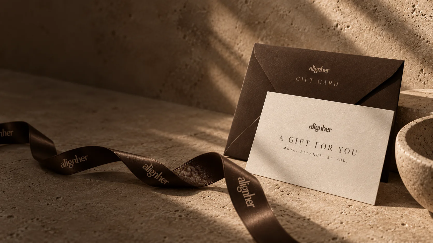 ALIGNHER Geschenkkarte A Gift For You mit Umschlag und Satinband