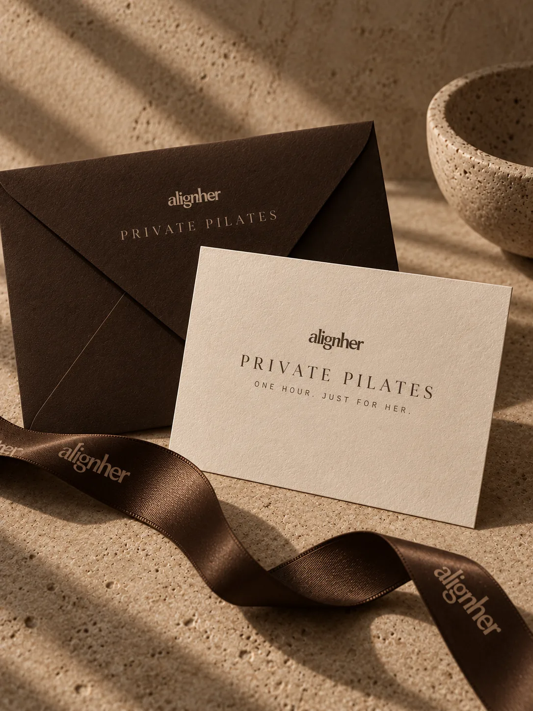 ALIGNHER Geschenkkarte Private Pilates – eine Stunde Personal Training